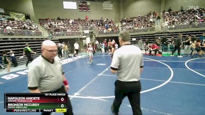 75 lbs 1st Place Match - Napoleon Aniciete, Aniciete Training Club vs Bronson McCurdy, Uintah Wrestling