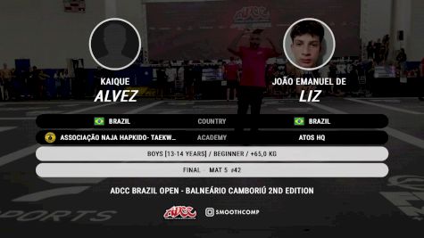 João Emanuel De Liz vs Kaique Alvez 2024 ADCC Balneario Open