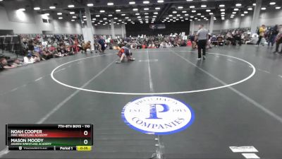 110 lbs Champ. Round 3 - Mason Moody, Askren Wrestling Academy vs Noah Cooper, MWC Wrestling Academy