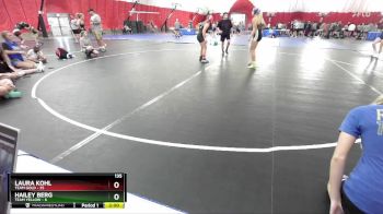 135 lbs Round 3 (6 Team) - Laura Kohl, Team Gold vs Hailey Berg, Team Yellow