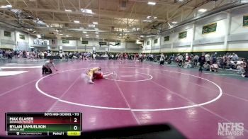 113 lbs Semifinal - Max Glaser, Dickinson Midgets vs Rylan Samuelson, Devils Lake
