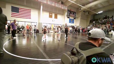 67 lbs Quarterfinal - Ellie Lynn, Pawhuska Elks Takedown vs Delaney Pritchard, Bristow Elementary Wrestling Club