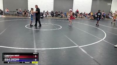 83 lbs Round 2 (6 Team) - Christian West, Kansas vs Emilio Santana, Rhode Island White