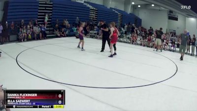 130 lbs Round 1 (6 Team) - Danika Flickinger, Kansas Girls vs Ella Saewert, Minnesota Storm Girls