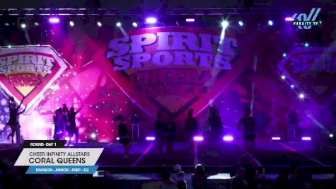 Cheer Infinity Allstars - Coral Queens [2023 L1.1 Junior - PREP - D2 Day 1] 2023 Spirit Sports Battle at the Beach Myrtle Beach Nationals