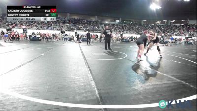 105 lbs Consi Of 8 #1 - Aaliyah Coombes, Wyandotte Youth Wrestling vs Gentry Pickett, Shelton Wrestling Academy