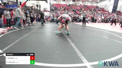 160 lbs Rr Rnd 1 - Tyler Britton, Raw vs Kenzie Church, Skiatook Youth Wrestling