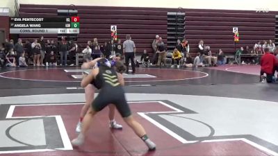 110 lbs Cons. Round 1 - Eva Pentecost, Iowa City Liberty vs Angela Wang, Iowa City West