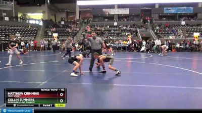 112 lbs Cons. Round 4 - Matthew Crimmins, Team Valley vs Collin Summers, Moen Wrestling Academy