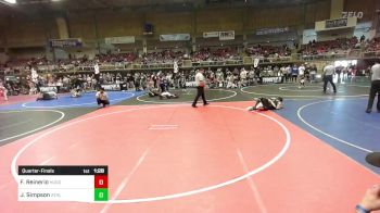 98 lbs Quarterfinal - Fynn Reinerio, Hugoton WC vs Jordan Simpson, Athlos WC