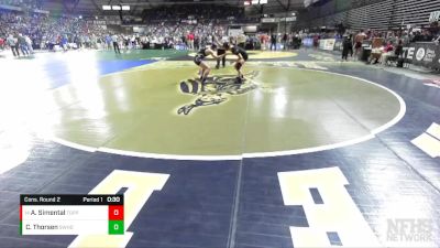 1A 157 lbs Cons. Round 2 - Angelo Simental, Toppenish vs Cole Thorsen, South Whidbey