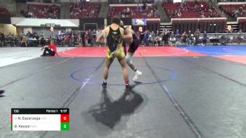 130 lbs Semifinal - Navarjo Escarcega, Poplar Wrestling Club vs Brody Keysor, Sidney Wrestling Club