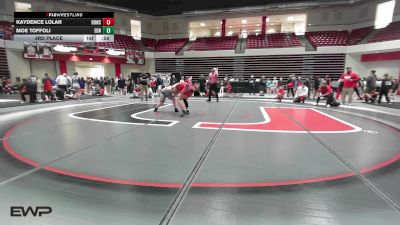 155 lbs 3rd Place - Kaydence Lolar, Duncan Lady Demons vs Moe Toffoli, Edmond North Girls