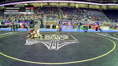 Girls-155 lbs Champ. Round 1 - Maddison Ward, Niles Hs Girls vs Paige Willman, Frankfort Hs Girls