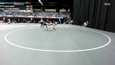 125 lbs Cons. Round 1 - 11 Cash Donnell, Oklahoma City vs Isaac Gibbs, Doane
