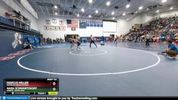 100 lbs Quarterfinal - Nash Schwartzkopf, Gering Junior High vs Marcus Miller, Douglas Middle School