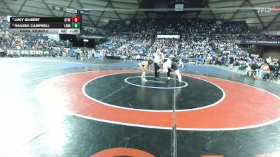 Girls 2A 170 lbs Cons. Round 5 - Raileea Campbell, R. A. Long (Girls) vs Lucy Gilbert, Othello (Girls)