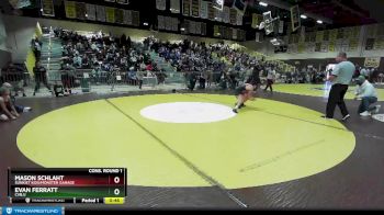 87 lbs Cons. Round 1 - Mason Schlaht, Sunkist Kids/Monster Garage vs Evan Ferratt, CVBJJ