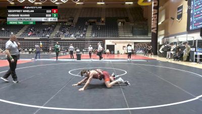 141 lbs 5th Place - Geoffrey Whelan, George Mason University - Unatt vs Khimari Manns, Brown