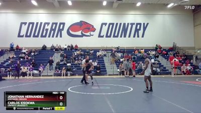 149 lbs Cons. Semi - Jonathan Hernandez, Southern Oregon vs Carlos Kisokwa, Linfield University