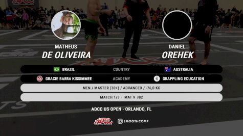 Daniel Orehek vs Matheus De Oliveira 2025 ADCC Orlando Open/Youth Trials