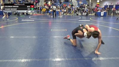 101 lbs Consy 3 - Coleman Kincer, Waynesburg vs Chase Secrist, Peters Township