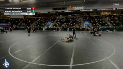 126 lbs Cons. Round 3 - Austin Hagevold, Woodstock (Marian) vs Adonis Washington, Joliet (Catholic Academy)