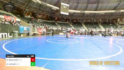 200 lbs 5th Place - Braylen Meeuwsen, Michigan Grappler RTC vs AKEEM Mitchell, NM Gold