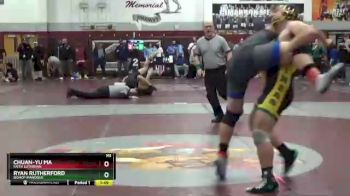 182 lbs Quarterfinal - Ryan Rutherford, Bishop Manogue vs Chuan-yu Ma, Faith Lutheran