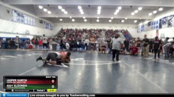 220 lbs Quarterfinal - Jasper Garcia, Santa Ana Wrestling vs Iggy Elizondo, Canyon High School