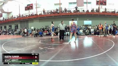 126 lbs Champ. Round 2 - Wyatt Abbott, Whiteland Wrestling Club vs Austin Yunker, Carmel USA Wrestling Club