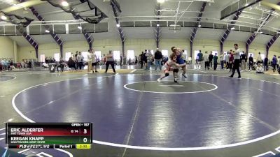 157 lbs Cons. Round 6 - Keegan Knapp, Unattached-Kent State vs Eric Alderfer, Mat Town USA