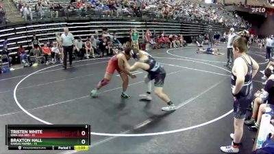 140 lbs Round 4 (6 Team) - Tristen White, Iowa USA Red vs Braxton Hall, Kansas Mamba