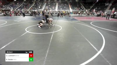 72 lbs Rr Rnd 1 - Uriah Lambert, Bear Cave vs Brody Bader, Siouxland Wr Ac