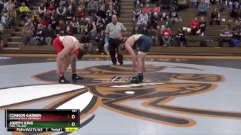 197 lbs Quarterfinal - Joseph King, Thiel College vs Connor Garren, Washington & Jefferson