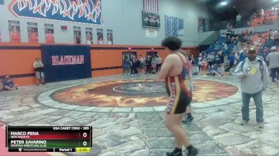 285 lbs Quarterfinal - Marco Pena, Iron Knights vs Peter Savarino, Spartan Wrestling Club