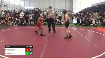 82 lbs Rr Rnd 4 - Nathaniel Alexander, TUF California vs Dillan Taylor, Pride WC