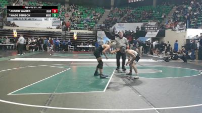 5A 106 lbs 3rd Place Match - Wade Stinson, Moody Hs vs Austin Waites, Arab