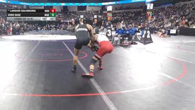 132 lbs Consi Of 16 #1 - Landon Salindong, Durham (NS) vs Jose Diaz, Madera (CS)