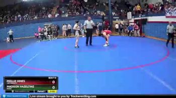 182 lbs Quarterfinal - Mollie Hines, Jay County vs Madison Hazeltine, Penn