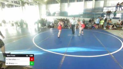 101 lbs Semifinal - Angelica Serratos, Wolf Pack WC vs Mia Sharp, Beaumont Wrestling