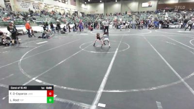 43 lbs Consi Of 16 #2 - Faith Ortiz-Esparza, Lassen Wrestling Association vs Lance Root, Top Fuelers WC