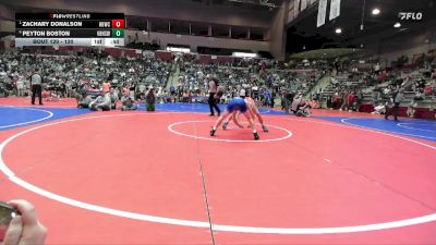 120 lbs 1st Place Match - Zachary Donalson, Honey Badger Wrestling Club vs Peyton Boston, Van Buren High School Wrestling