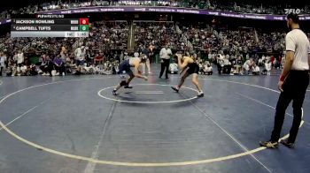 4A 150 lbs Quarterfinal - Jackson Rowling, William Amos Hough High School vs Campbell Tufts, Millbrook
