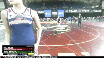 115 lbs Champ. Round 2 - Jazlyn Hartle, Outlaw Wrestling Club vs Aila Soule, Ilwaco Anchors Wrestling Club