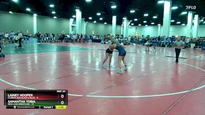 125 lbs Placement (16 Team) - Samantha Tobia, Iron Lion Wrestling vs Lainey Hooper, Florida Red Black & Blue