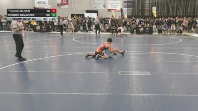 106 lbs Champ. Rd Of 128 - Rowden Benavidez, Threestyle vs Lucas Allison, Ironhawk Wrestling Academy