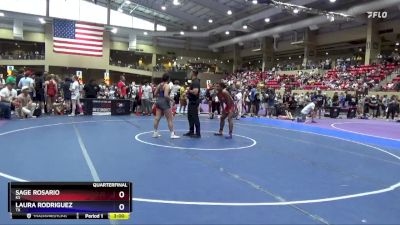 155 lbs Quarterfinal - Sage Rosario, KS vs Laura Rodriguez, TX