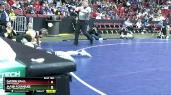 1A-150 lbs Cons. Round 4 - Easton Krall, Wapsie Valley vs Jared Rodriguez, West Central Valley