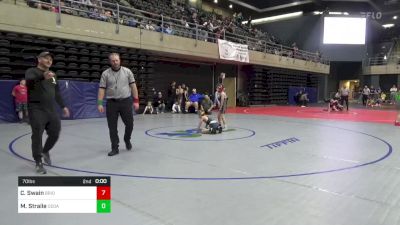 70 lbs Consi Of 8 #2 - Caleb Swain, Bridgeville vs Mason Straile, Cedar Grove